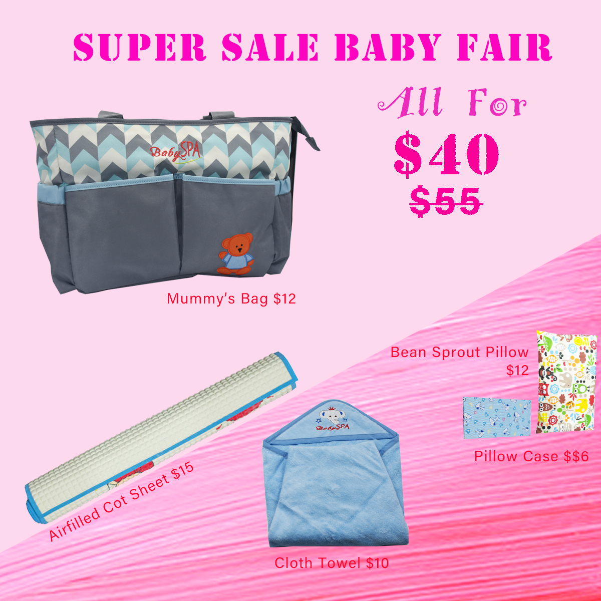 BabySPA Mummy and Baby Bag Bundle B